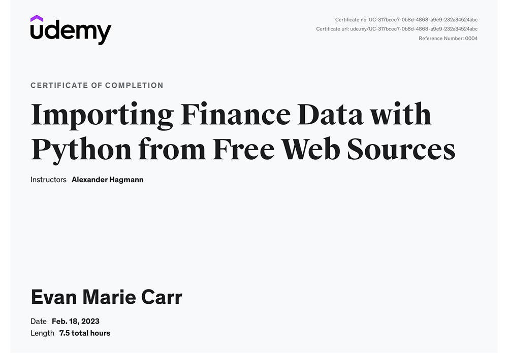 Financial Data in Python